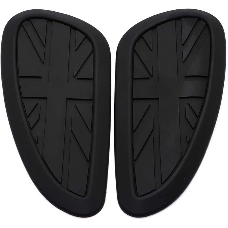 Autocollants de réservoir de moto - Vintage - Caoutchouc noir vintage - Autocollant de réservoir de traction - Protection des genoux - Parties