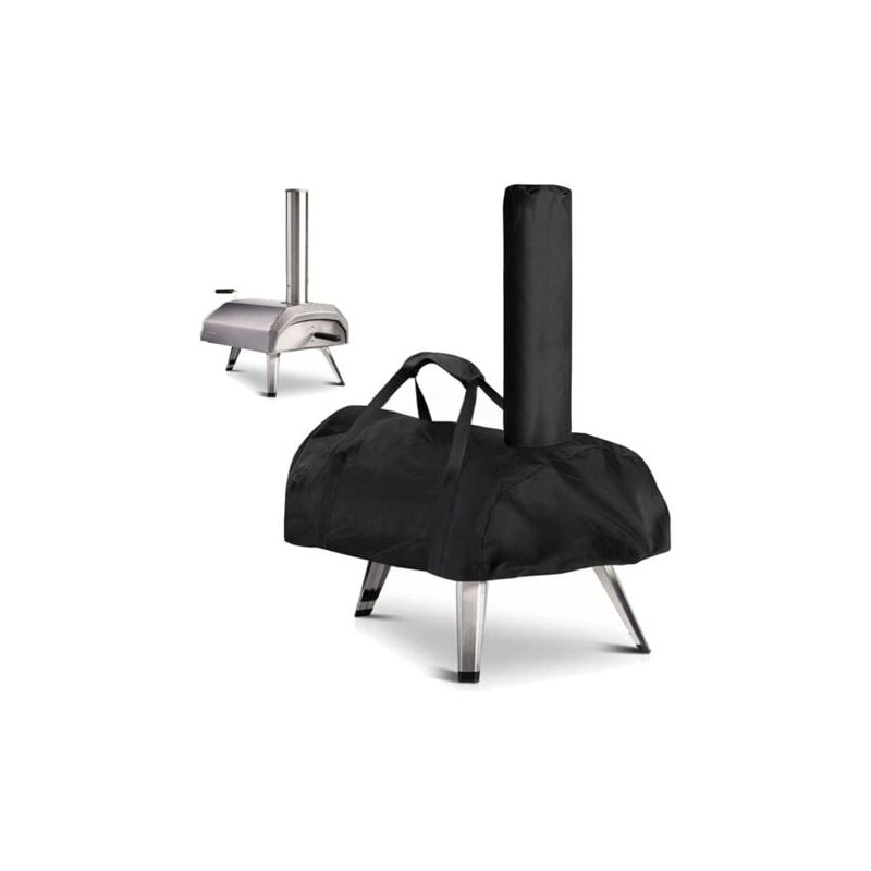 Pizzaofen-Abdeckung für Ooni Karu 12 – Wasserdichte, wetterfeste Pizzaofen-Abdeckung aus Oxford-Gewebe – Schwarz – 81 x 42 x 21 cm, Für Ooni Karu 12