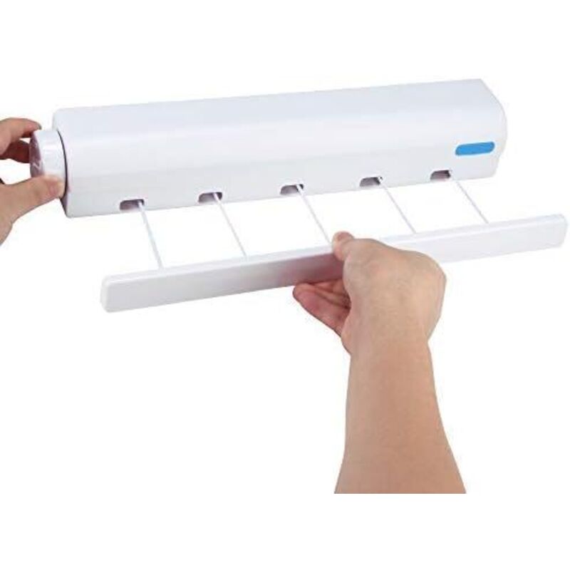 Automatische, einziehbare Wäscheleine für den Innenbereich zum Aufhängen von Wäsche, 4/5 Stränge