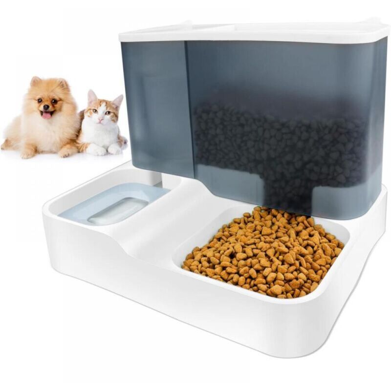 Automatischer 2-in-1-Futter- und Wasserspender für Haustiere – 3 l – Blau, Wasserspender für Haustiere