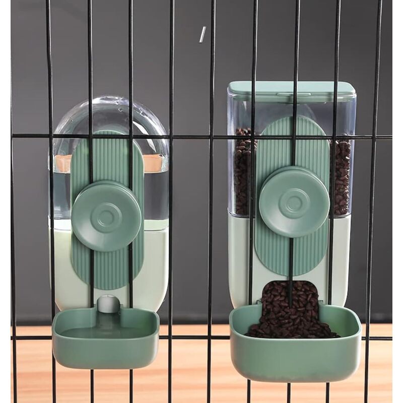 Automatischer hängender Wasser- und Futterspender, geeignet für Katzen, Kaninchen, Chinchillas, Meerschweinchen, Igel und Frettchen.