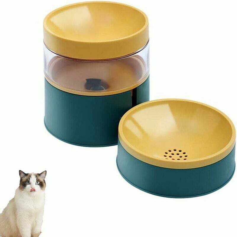 Automatischer Katzenfutterspender und automatischer Katzenwasserspender, 2-in-1-Set, Futter- und Trinkspender für Katzen und Hunde, 1 l