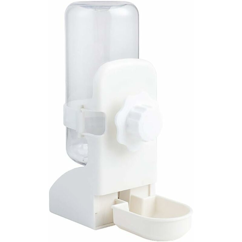 Automatischer Wasserspender für Kleintiere und kleine Hänge-Tränke für Kaninchen, Meerschweinchen, Frettchen und andere Kleintiere, Weiß