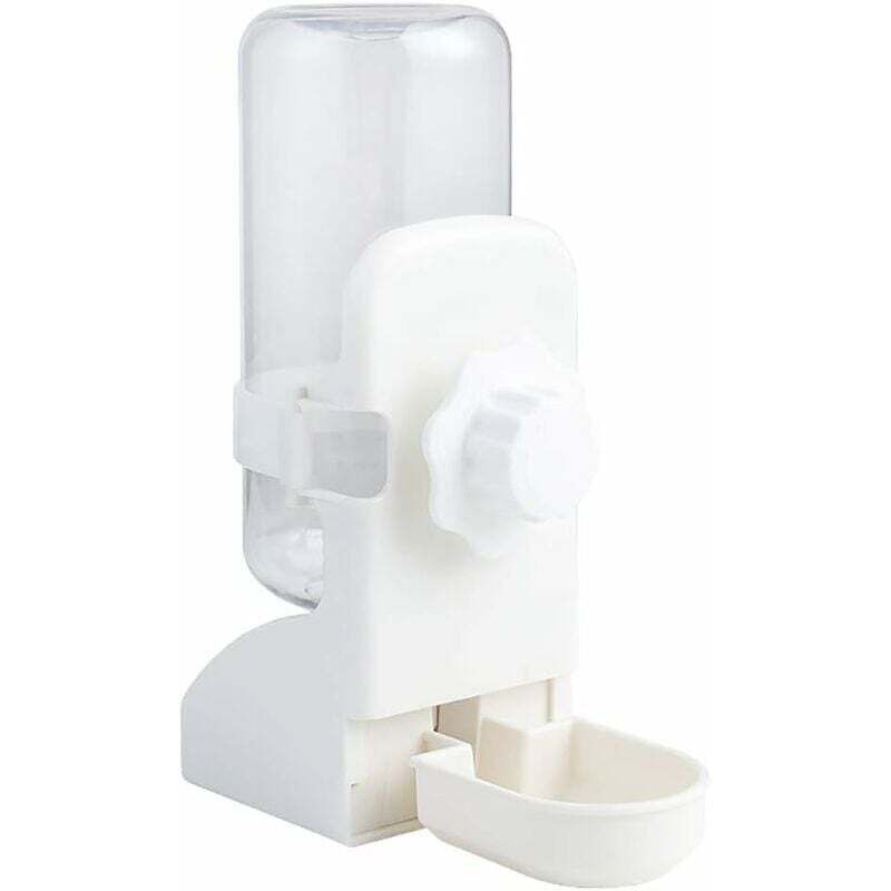 Automatischer Wasserspender für Kleintiere und kleine Hängetränke für Kaninchen, Meerschweinchen, Frettchen, Meerschweinchen (weiß)