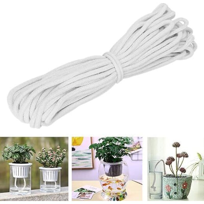 Linghhang - Automatisches Pflanzenbewässerungssystem, 20 m Dochtseil, starke Wasseraufnahme, selbstbewässernder Docht für Gärten, Körbe, Töpfe,