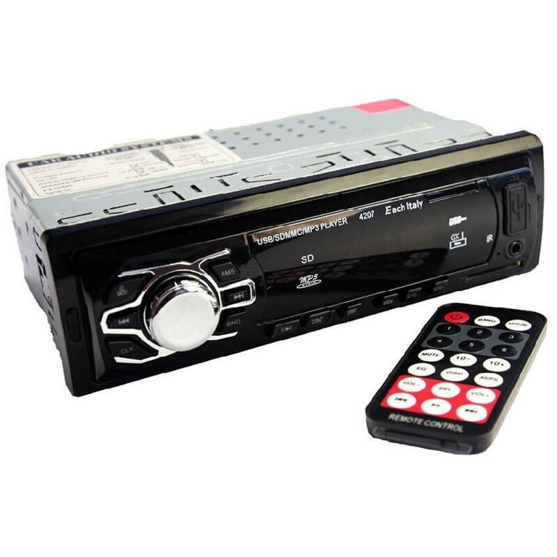 Trade Shop Traesio - Trade Shop - Autoradio, fm, MP3, USB-Steckplatz, sd, aux, Cinch-Radio, 60 w, 4 Fernbedienungen, EC4207 -