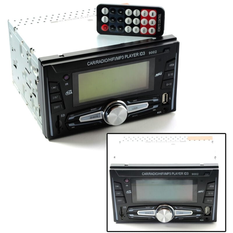 Trade Shop - autoradio doppel-din usb sd fm MP3 aux 25Wx4 sd MP3-PLAYER-9002 -