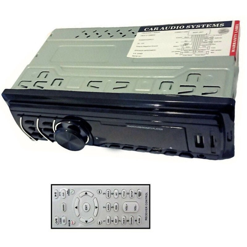 Trade Shop Traesio - Trade Shop - autoradio mit freisprechfunktion, bluetooth, aux, MP3, sd, usb, 65WX4 LE-502, farblichter -