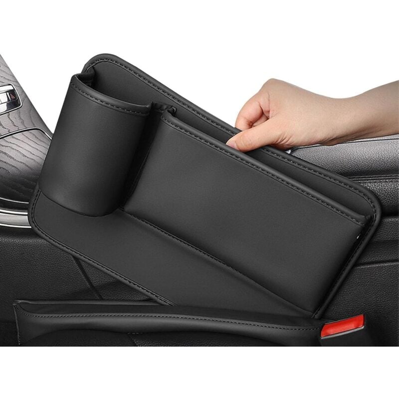 Memkey - Autositz-Lücken-Organizer, Autositz-Aufbewahrung, seitlicher Lückenfüller, PU-Leder, Autokonsole, Seitentasche, Lücken-Aufbewahrungsbox
