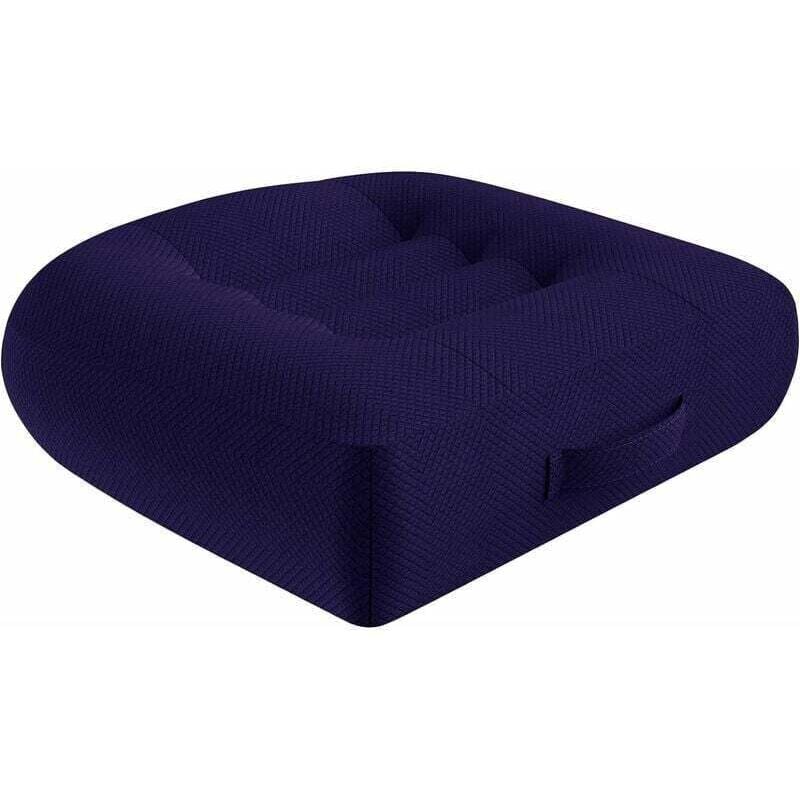 Autositzerhöhung für Erwachsene, orthopädisches Kissen, 40 x 40 cm, ergonomisch, für Esstisch, Rollstuhlstühle/Gartenstühle/Sofa – Blau