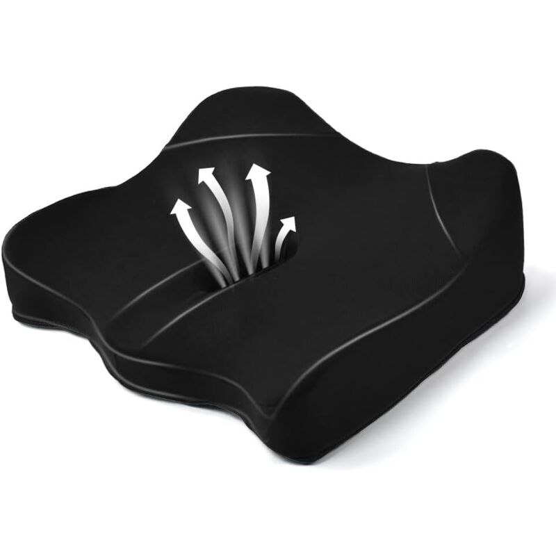 Autositzkissen, Memory Foam Auto-Sitzerhöhungskissen, Auto-Sitzerhöhungskissen für Erwachsene, Auto-Sitzerhöhungskissen für Fahrer für Auto, Büro,