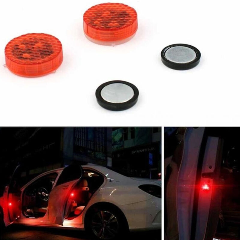 Trade Shop Traesio - Trade Shop - Autotürleuchte rot led Notfall Magnetfuß blinkend Sicherheit -