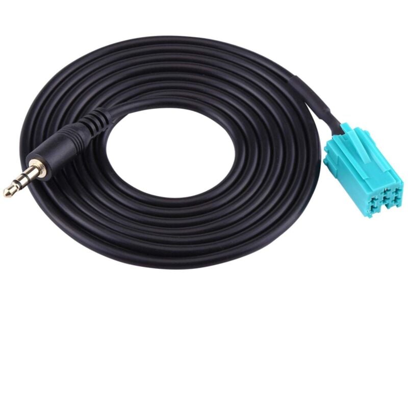 Ej.life - AUX-Kabel für Autoradio, 6-polig auf 3,5 mm, AUX-Adapter für Espace Kangoo Laguna Megane Scenic Trafic Twingo Modus Master