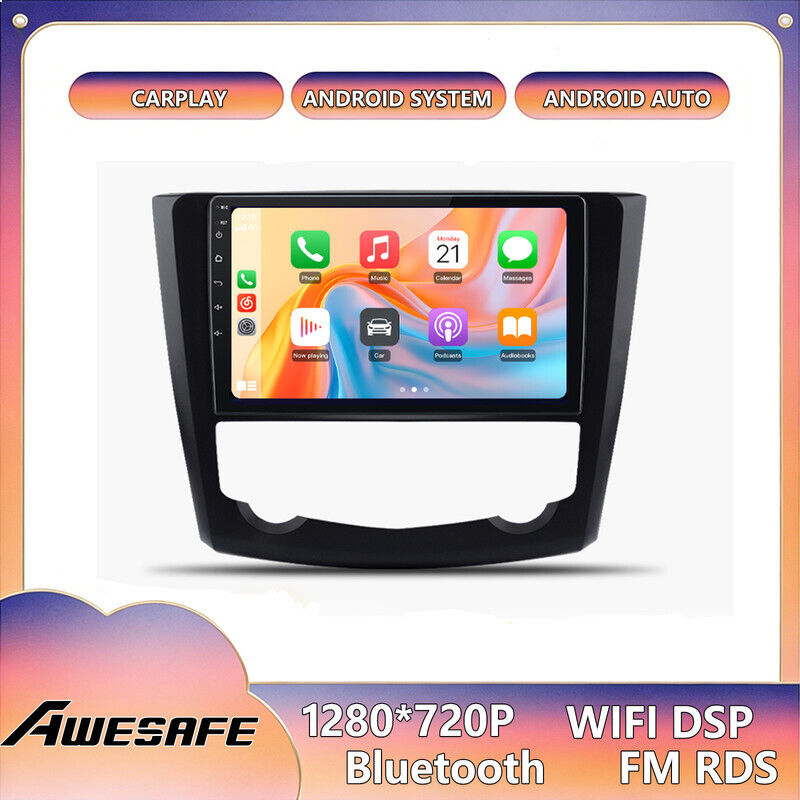 AWESAFE Autoradio Android 13 4GB+64GB für Renault Kadjar (2015-2019) 9'' Bildschirm mit CarPlay GPS Bluetooth Android Auto RDS WiFi