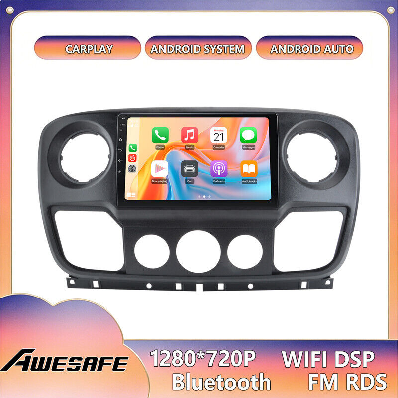 AWESAFE Autoradio Android 13 4GB+64GB für Renault Master Nissan NV400/Opel Movano (2010-2016) 10,1'' Bildschirm CarPlay Android Auto