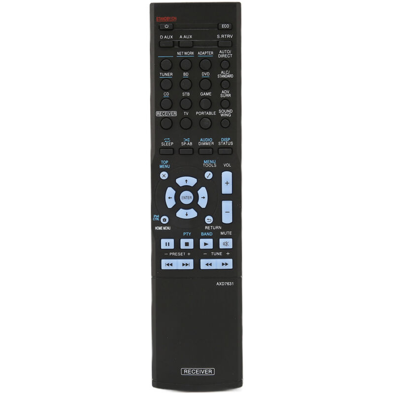 AXD7631 Ersatzfernbedienung für LCD-Fernseher, kompatibel mit AXD7719 VSXS300K AV-Receiver.