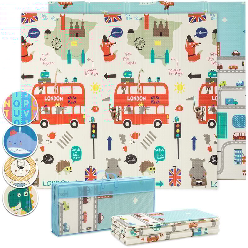 Babify Babify Spielmatte Baby, Krabbelmatte Weich & Faltbar, BPA-Freie Spielmatte Baby, Faltbare Spielmatte für Baby, Schaumstoff Kinder-Spielmatte,
