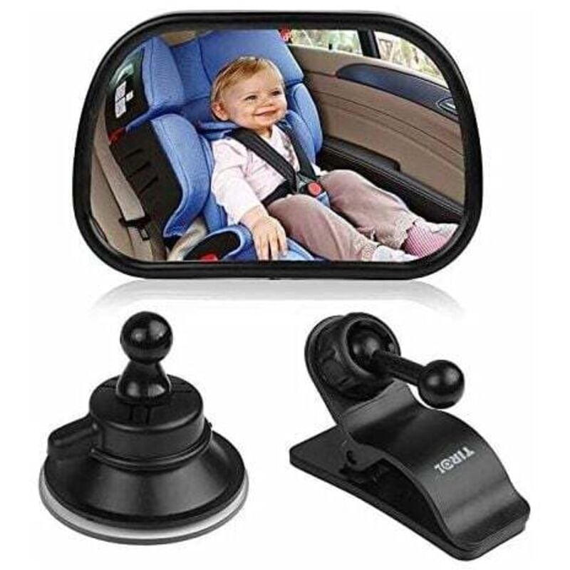 Baby-Autospiegel Baby-Autospiegel für den Rücksitz, sicherer Baby-Autospiegel zur Sicht nach hinten gerichteter Babys, 2 Installationsmöglichkeiten