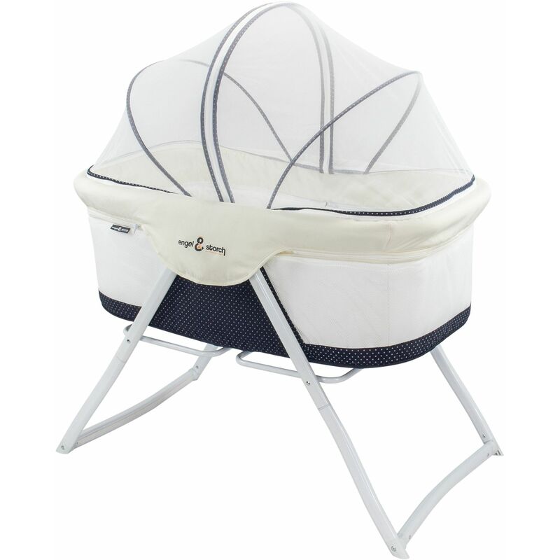 Iflair - Baby Babybett bebito Reisebett Beistellbett mit Moskitonetz und Tragetasche - Dunkelblau