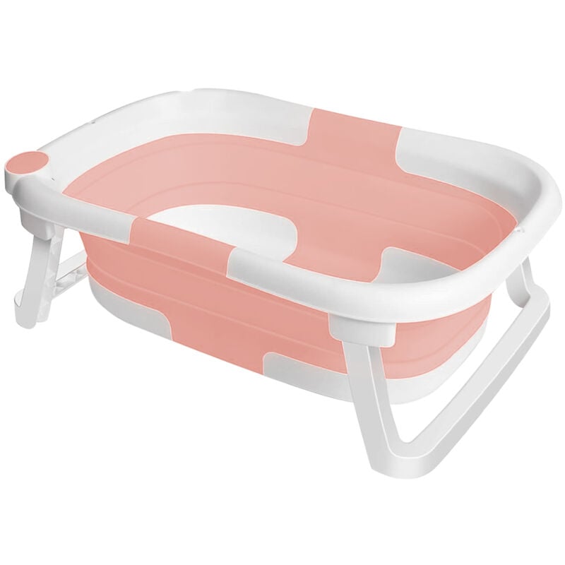 Haloyo - Baby Badewanne Faltbare,Baby Wanne,Portable Baby Bathtub Nimmt Keinen Platz Weg,für Neugeborene Kleinkinder,63 x 43 x 20cm,rosa