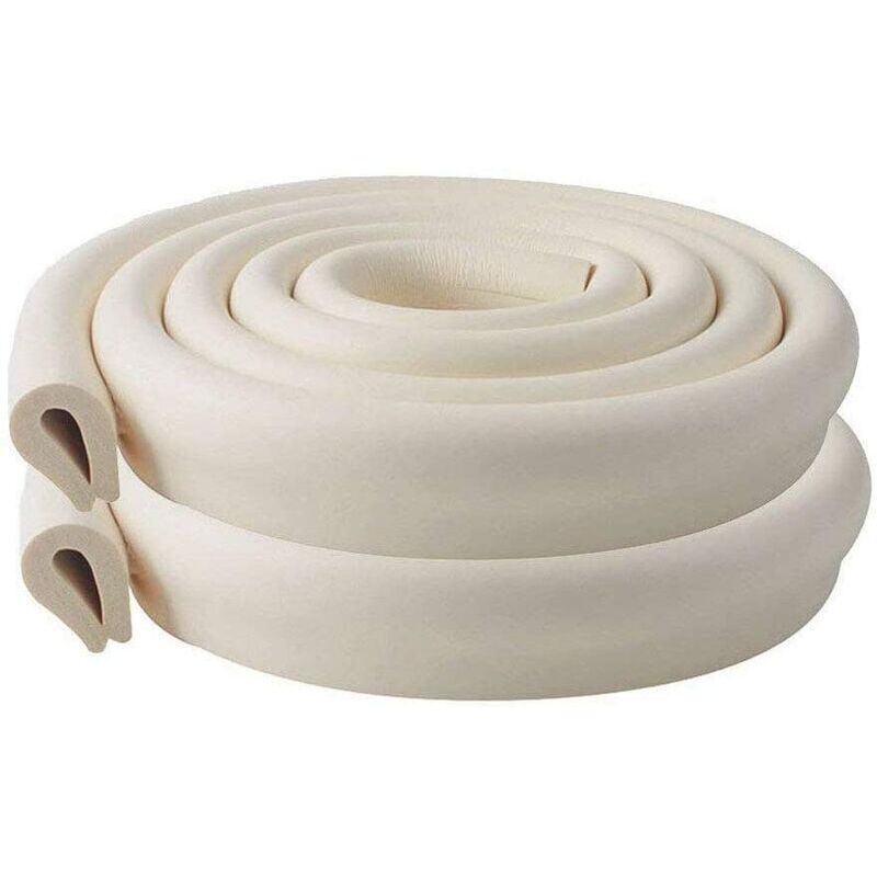Ecken- und Kantenschutz für Babys, 2 m x 2 Stück, Sicherheitsschaum-Schutzrolle, stoßfester Schaumstoff für Babys an Wandecken, Möbeln, Tischkanten