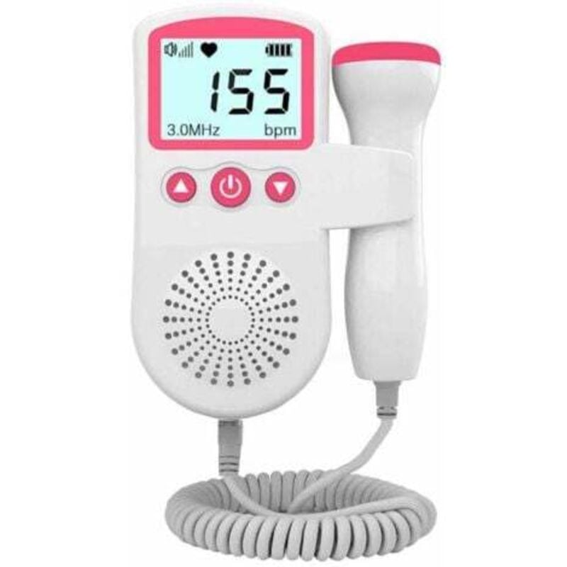 Baby-Fetal-Doppler-Herzfrequenzmessgerät für die Schwangerschaft, 50 – 230 bpm, 3 MHz Messbereich, Fetal-Herzfrequenzdetektor mit