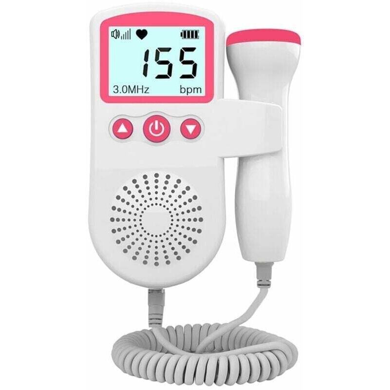 Ulisem - Baby-Fetal-Doppler-Herzfrequenzmessgerät für die Schwangerschaft, 50-230 bpm Messbereich, 3 MHz Fetal-Herzfrequenzdetektor mit