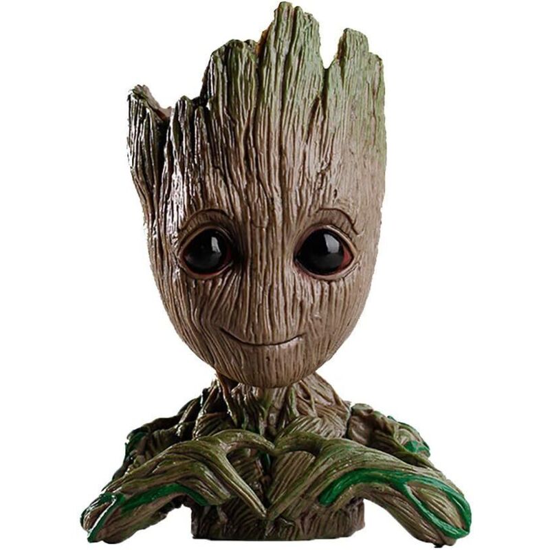 Baby Groot Blumentopf, Baby Groot Actionfigur, modischer Galaxy Blumentopf, Wächter-Baby, niedliches Spielzeug-Stiftehalter für Büro und