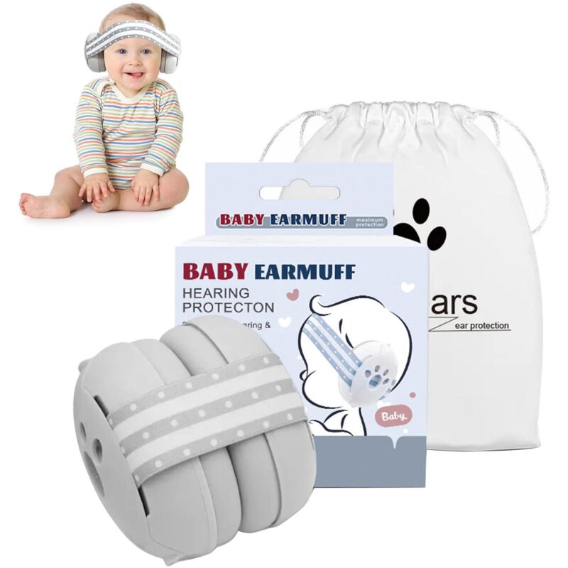 Baby-Kopfhörer mit Geräuschunterdrückung, 2-in-1-Kopfhörer mit Geräuschunterdrückung für Babys und Kleinkinder, Gehörschutz für Babys von 0–36