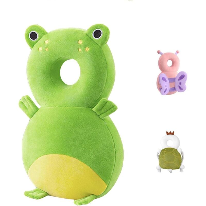 Baby-Kopfschutzkissen, Säuglings-Sicherheitspolster, Rückenschutz, Baby-Sicherheit, Baby-Rucksack, Kleinkind-Kopfstütze, Rückenschutzkissen (Frosch)