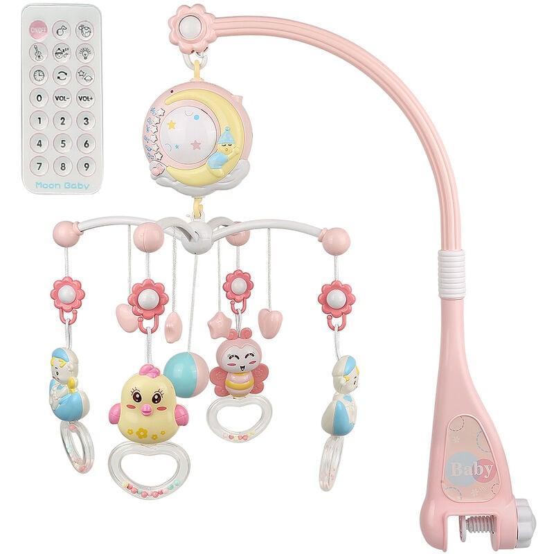 Baby Mobile Musik Babybett mit Timing-Funktion Projektor und Licht,Baby Hängende Spielzeug,Spieluhr Baby Mobile für Bett,Baby SpielzeugNeugeborene