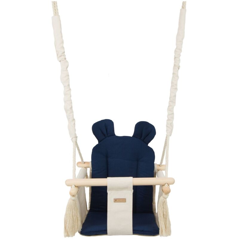 Viking Choice - Babyschaukel - Babyschaukel - mit Ohren - max. 20 kg - Creme, Marine