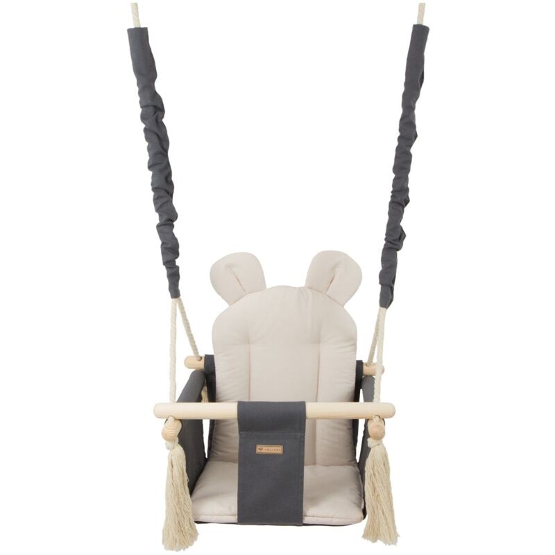 Viking Choice - Babyschaukel - Babyschaukel - mit Ohren - max. 20 kg - grau & beige