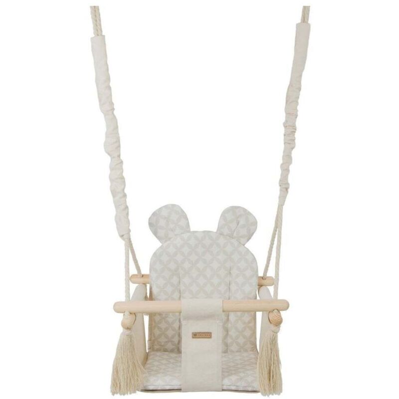 Viking Choice - Babyschaukelstuhl - Babyschaukel - mit Ohren - max. 20 kg - Creme & Diamanten