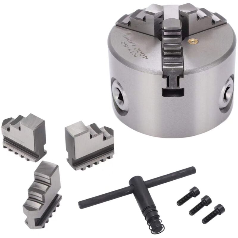 Backen-Drehfutter, Metall-Drehfutter, selbstzentrierend, 3 Backen, für Schleifmaschinen, Maschinen