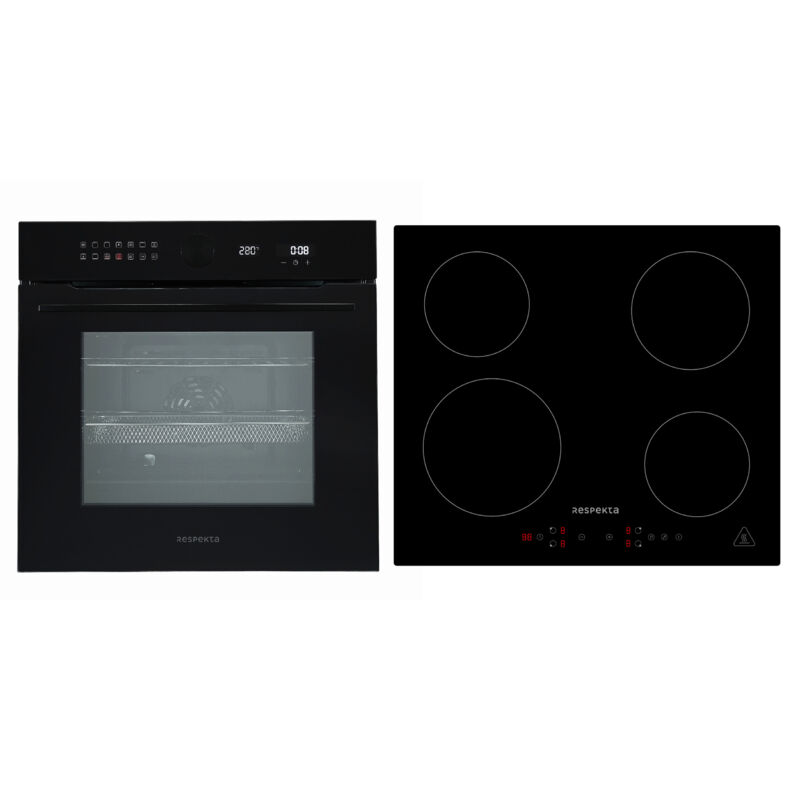 Backofen Herd Kochfeld Herdset Induktion Einbau Heißluft Timer Pyrolyse Respekta