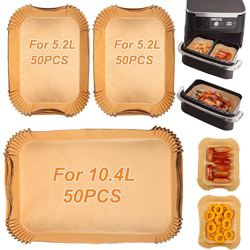 Backpapier für die Ninja Flex Drawer Dual Zone AF500EU 10,4 L Heißluftfritteuse, Zubehör für die Ninja Foodi AF500EU AF500EUCP Heißluftfritteuse,