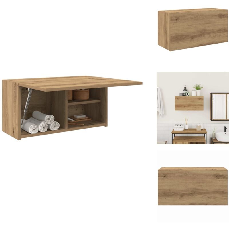 Bad-Wandschrank Artisan-Eiche 60x25x30 cm Holzwerkstoff - Bad-Wandschrank - Bad-Wandschränke - Bad-Hängeschrank - Hängeschrank Bad