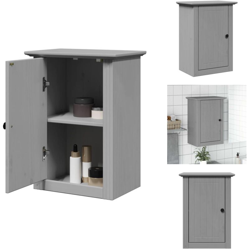 Bad-Wandschrank bodo Grau 44x30x60 cm - Bad Wandschrank - Bad Wandschränke - Bad Hängeschrank - Hängeschrank Bad