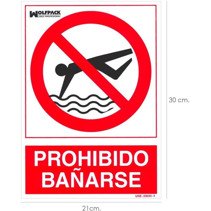 Badeverbot Poster 30x21 cm.