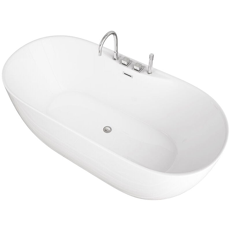 Home Deluxe - Badewanne mit Armatur leni - 170 x 80 cm Badewanne Acryl-Badewanne Badewanne-Mit-Armatur