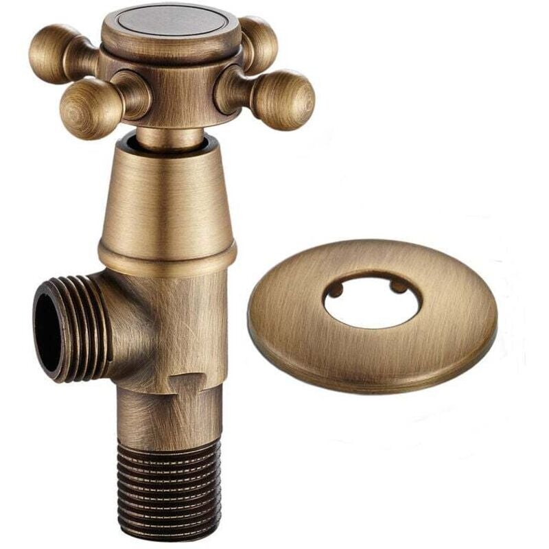 Badezimmer Messing Dreieckventil G1/2 Toiletten-Hardware Vintage Goldenes Eckventil Europäische Hardware Universal Antikes Eckventil