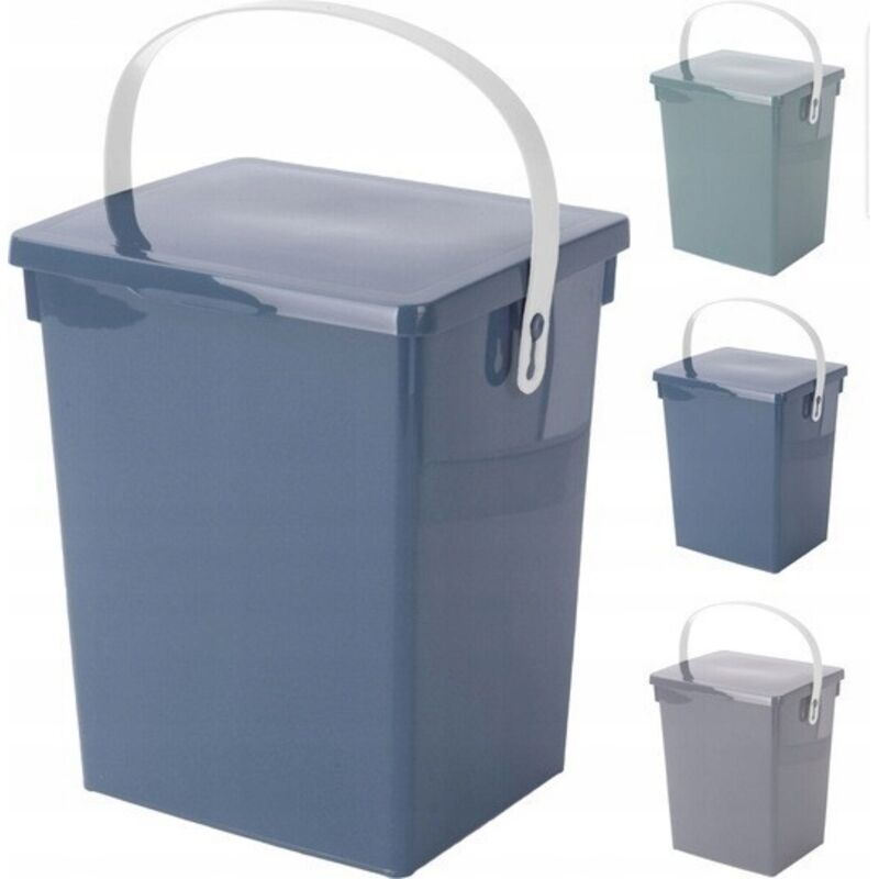 Badezimmerbehälter für Waschpulver, Kunststoff, verschiedene Farben, 5,5 l, 1 Stück.