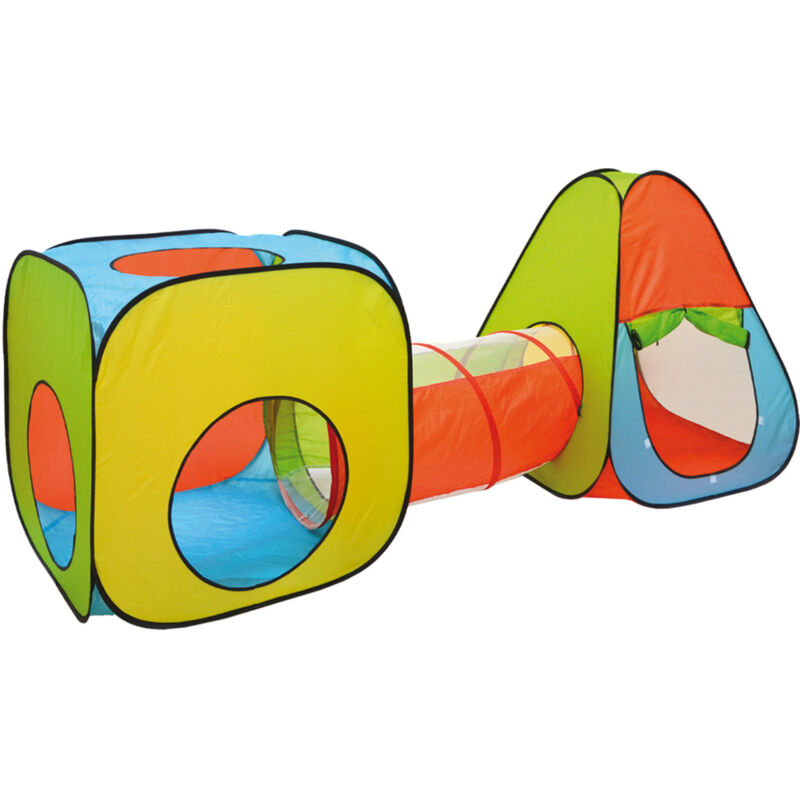 Littletom - Bällebad Spielzelt Set 260x90x100cm Popup Spielhaus Kinder Zelt Tunnel