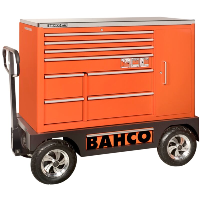 Bahco - 53 Spezial-Werkstattwagen mit acht Schubladen und Seitenschrank, 1505 mm x 500 mm x 1218 mm