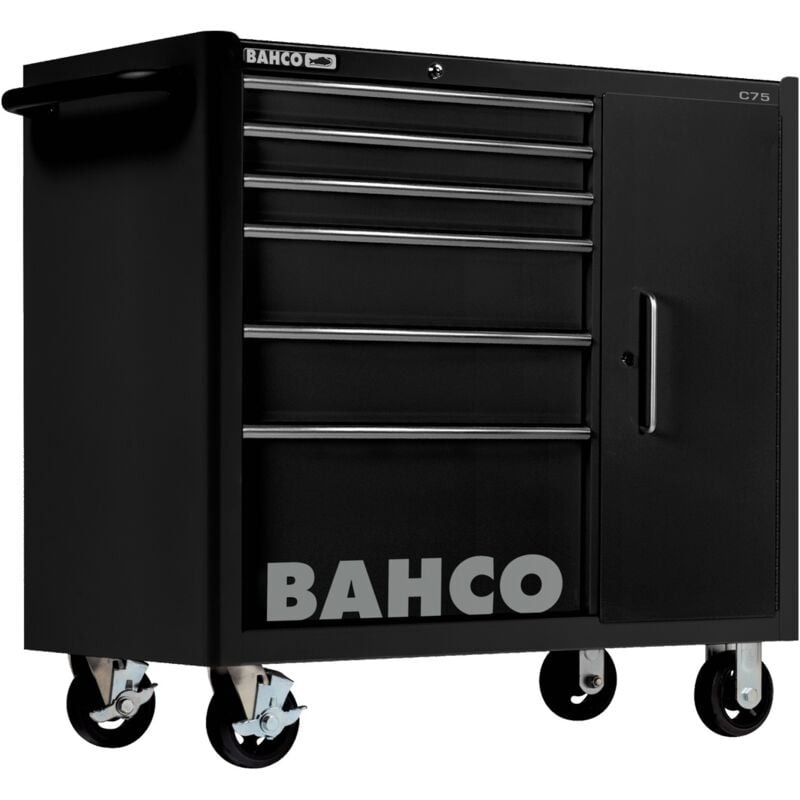 Bahco - Classic Werkstattwagen 40 mit Schrank und 6 Schubladen, schwarz