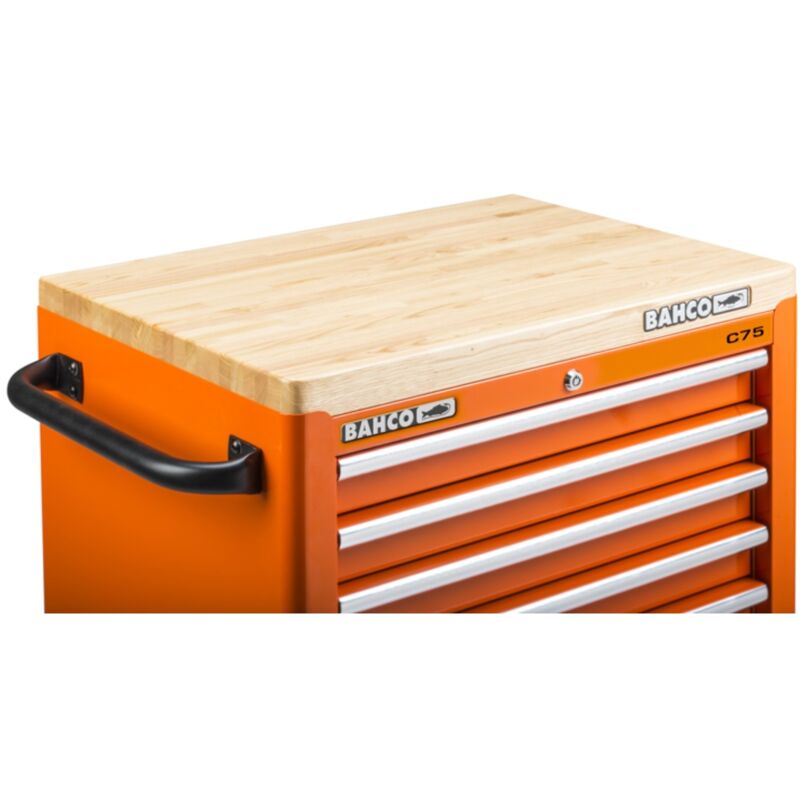 Holz-Arbeitsplatte für Werkstattwagen, 40 mm x 500 mm x 1012 mm - Bahco