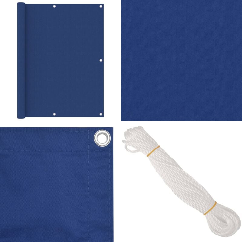 Vidaxl - Balkon-Sichtschutz Blau 120x600 cm Oxford-Gewebe - Balkon Sichtschutz - Privatsphäre Balkon - Windschutz - Wasserfest - uv Schutz - Home &