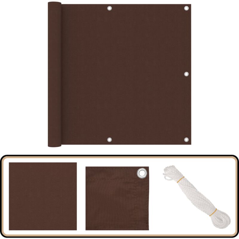 Vidaxl - Balkon-Sichtschutz Braun 90x300 cm Oxford-Gewebe - Balkon Sichtschutz - Windschutz - Wasserfest - uv Schutz - Oxford Gewebe