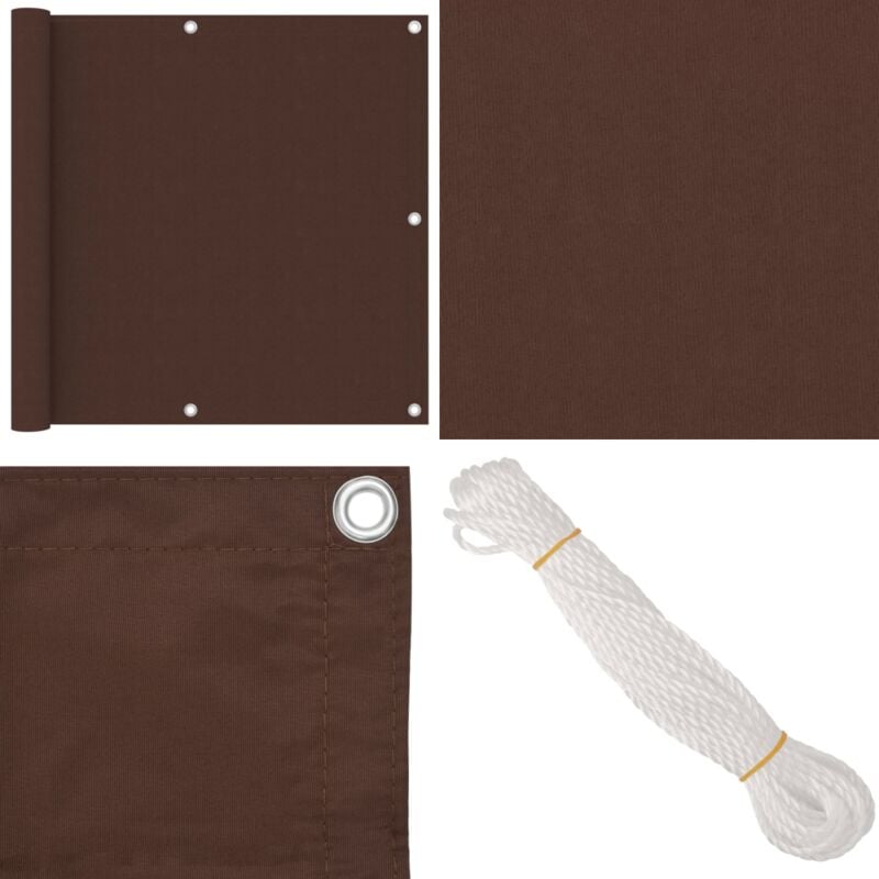 Vidaxl - Balkon-Sichtschutz Braun 90x300 cm Oxford-Gewebe - Balkon Sichtschutz - Windschutz - Wasserfest - uv Schutz - Oxford Gewebe - Home & Living